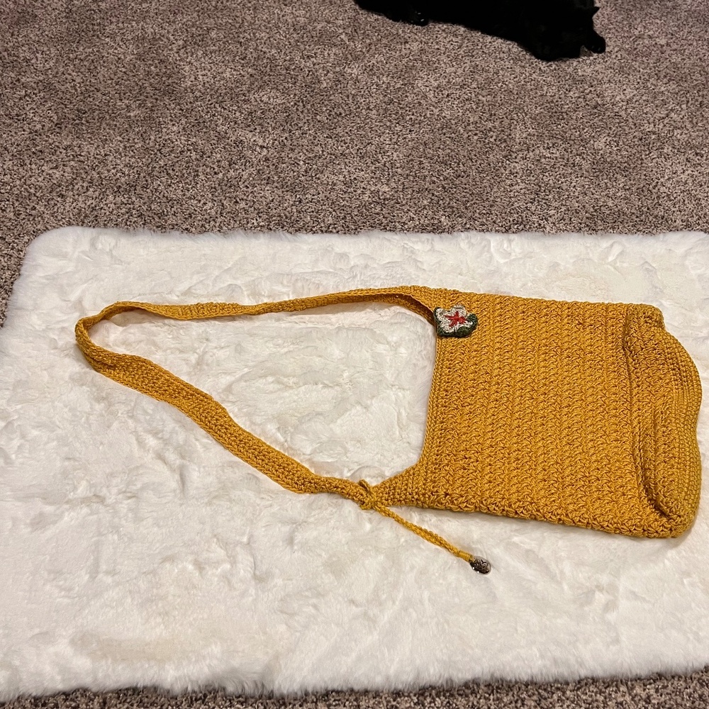 Yellow Knitted The Sak Bag
